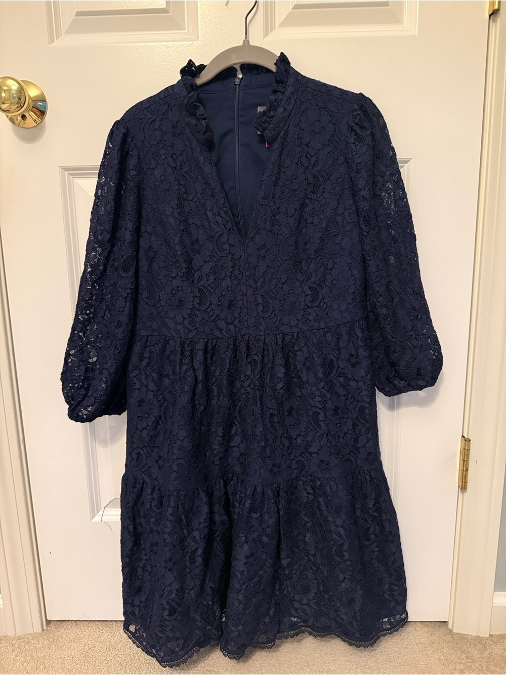 Vince Camuto Navy Lace Tiered Dress size 4